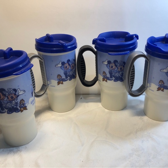Lot Of 4 Walt Disney Resort Refill Cups 2007 Mickey Chip Dale Donald Pluto Goofy - Picture 2 of 14